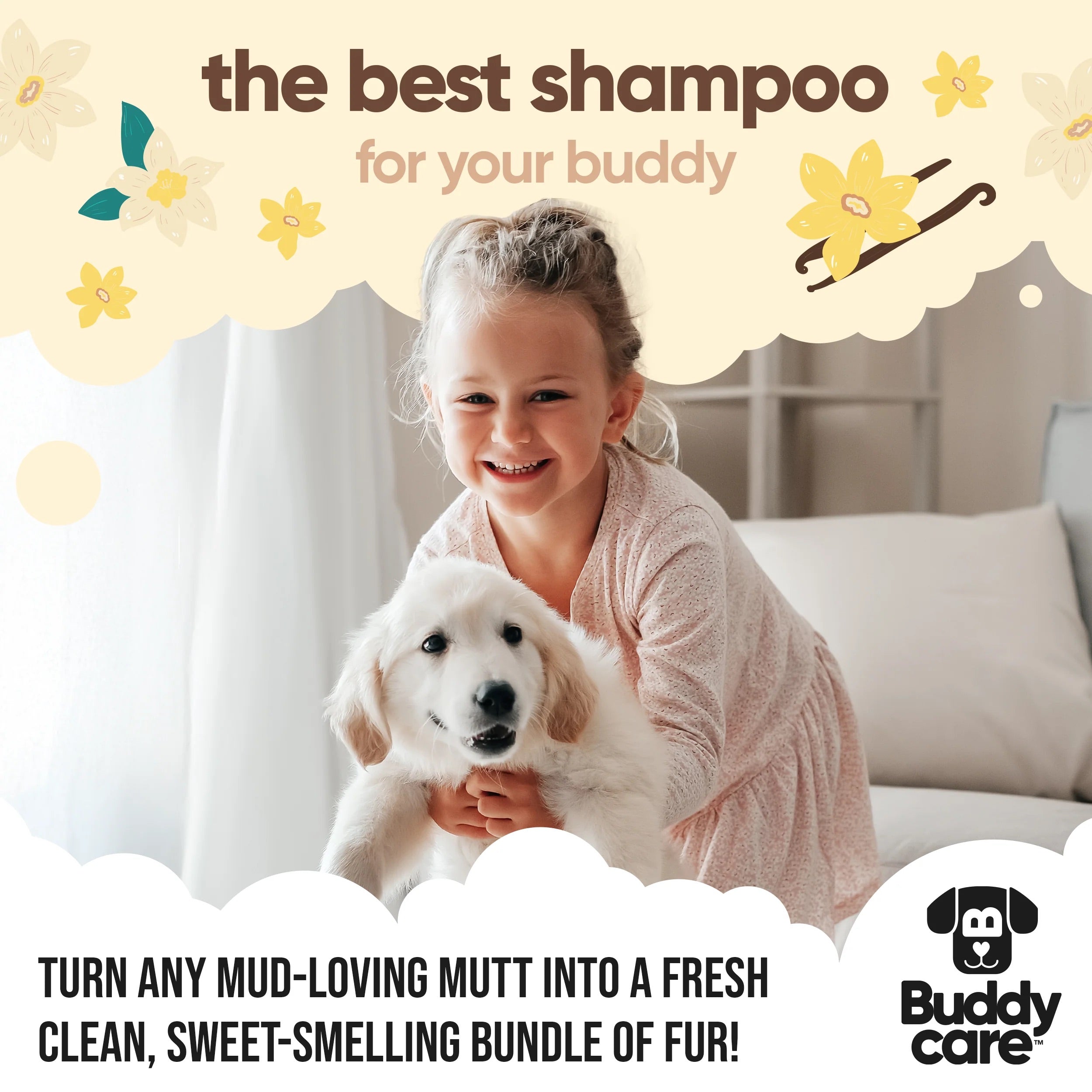Vanilla & Shea Butter - Dog Shampoo - Buddycare - 300ml