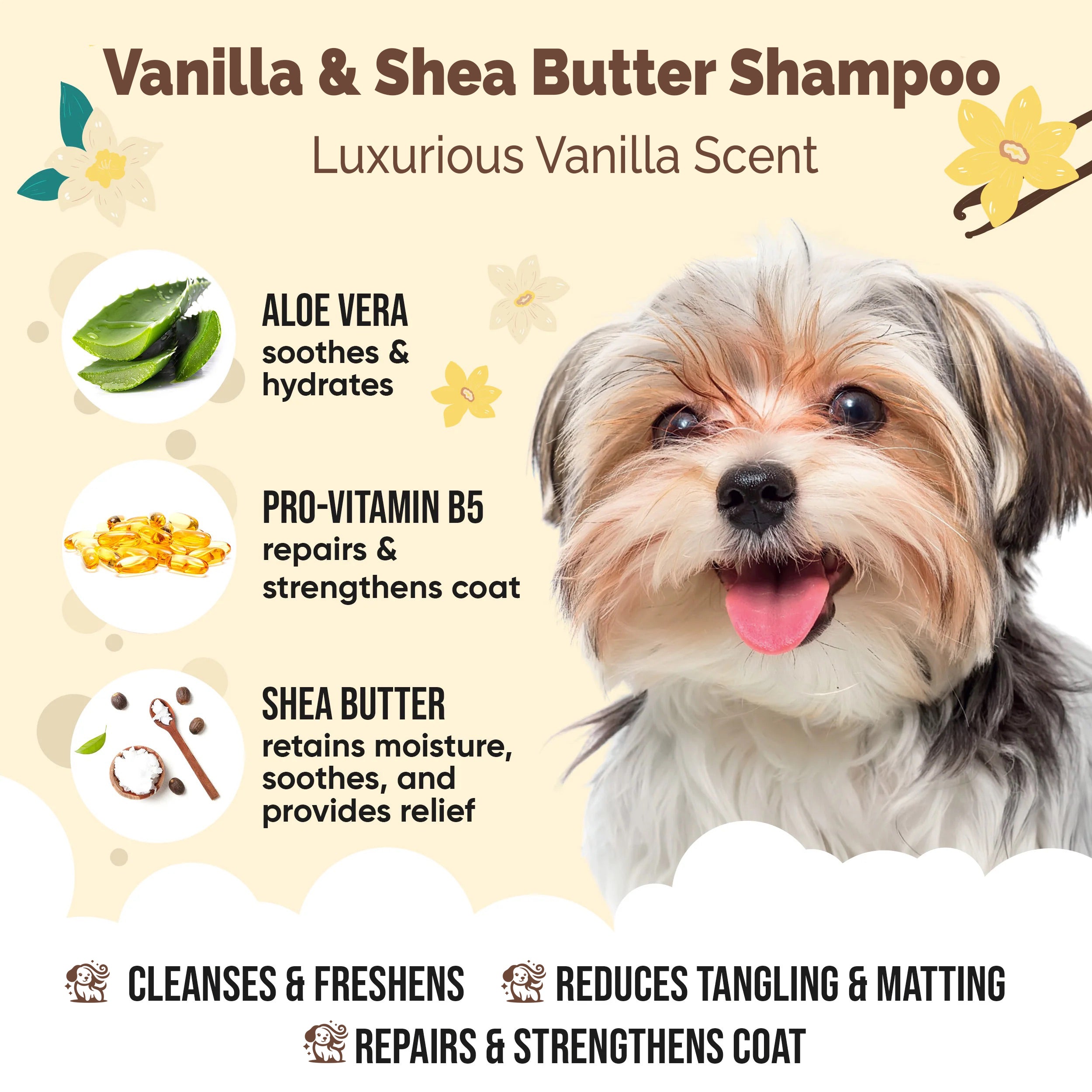 Vanilla & Shea Butter - Dog Shampoo - Buddycare - 300ml