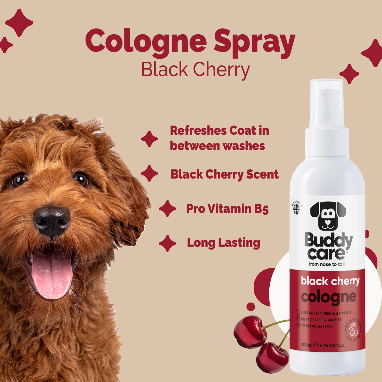 Dog Cologne Spray - Black Cherry - 200ml