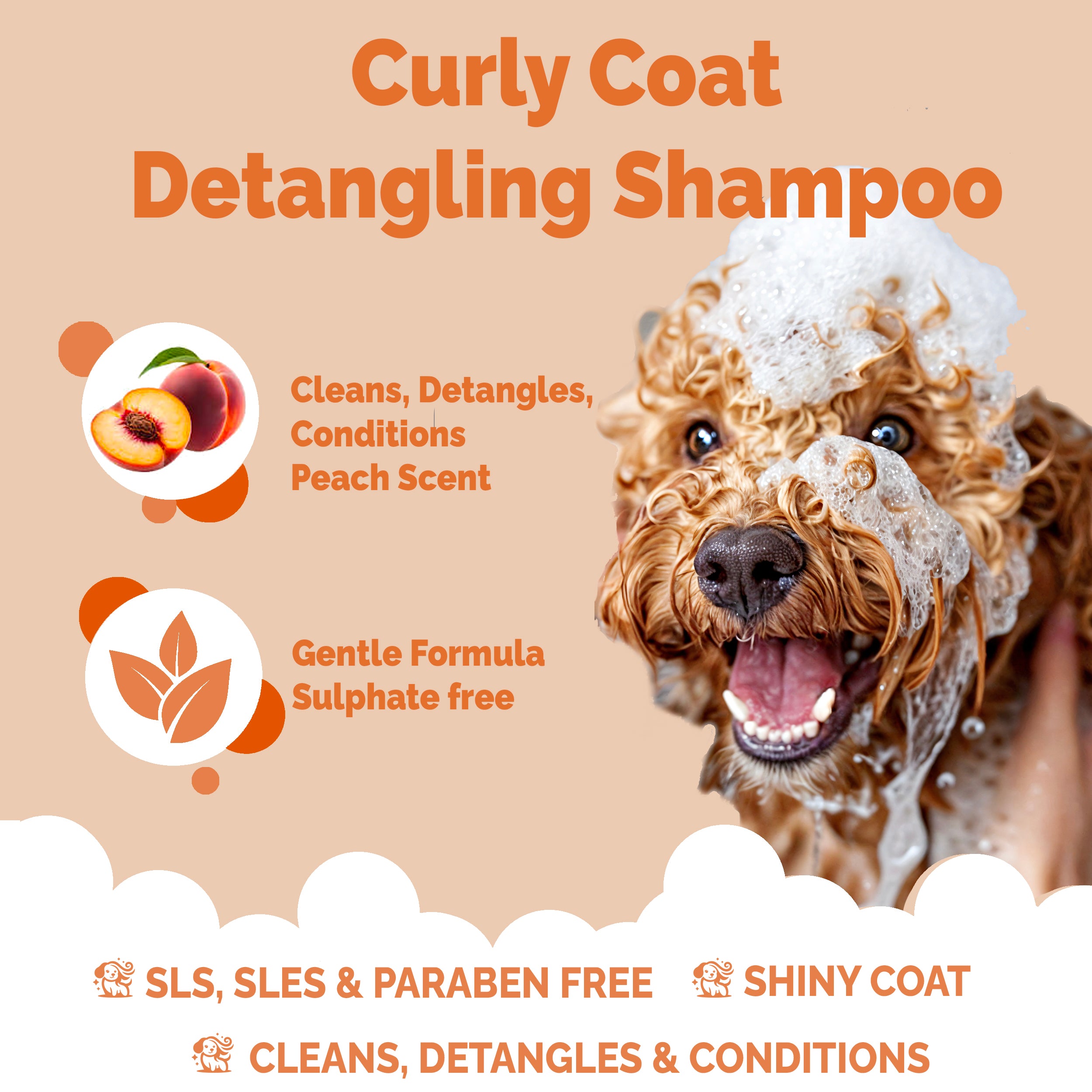 Curly Coat Detangling Dog Shampoo - Buddycare - 300ml